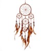 Pink Pineapple handmade dream catcher with silver beads, 12 cm
