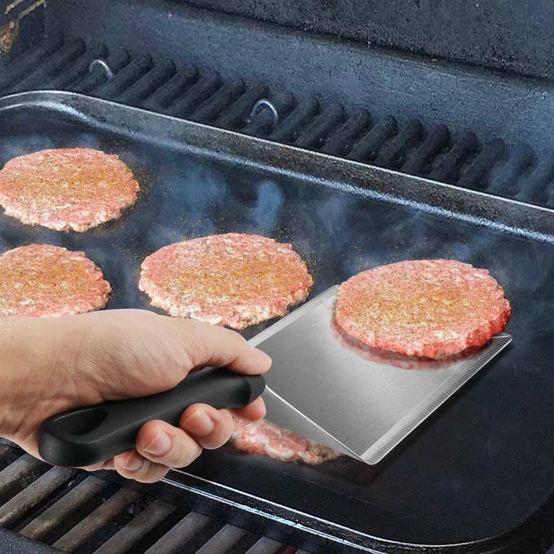 HULISEN Smashed Burger Kit: Stainless Steel Burger Press, Grill Spatula