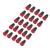 25Pcs Button Switch Mushroom Head Self Locking Push Switches with