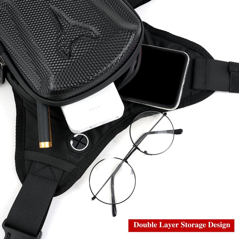 Cycling Bag Hard Shell Polyester Fibre Motorcycle Waist Pack for