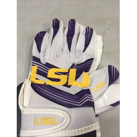 Franklin Brand New Franklin Sports LSU Youth College Football Receiver Gloves XS/S