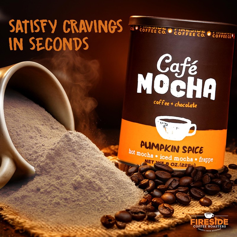 Fireside Coffee Pumpkin Spice Cafe Mocha - Premium Instant Coffee