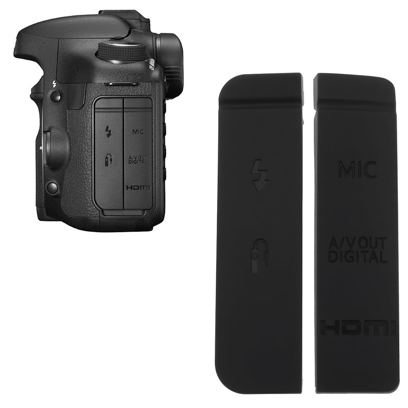 VGOL 2x Rubber Port Covers Compatible with Canon EOS 7D