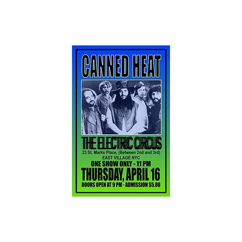 CANNED HEAT REPLICA 1970 CONCERT POSTER