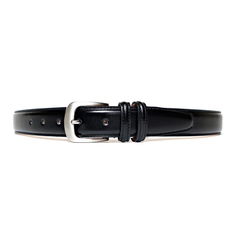 KIETH KE21463-19 Men's Business Belt, Genuine Leather, Black, Smooth Leather,