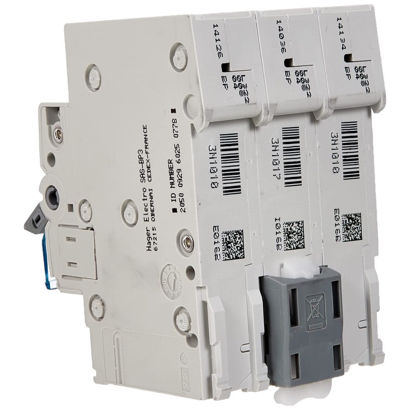 Hager MBN316 Circuit Breaker 3-Pin 6kA B-Characteristic 16A 3 Modules