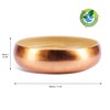 Dehaus® Large Bamboo Fruit Bowl - 30cm, Copper Gold Leaf