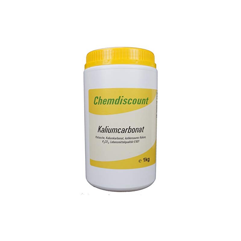 Potassium Carbonate Potash Food Grade E501 1 kg Screw Lid