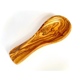 Cleminson Olive Wood Kitchen Spoon Rest, Hand-Carved, 23 x 9 cm, Made in Tunisia