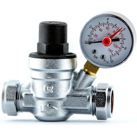 TEAM CONTROLS WATER PRESSURE REDUCING VALVE WITH GAUGE 15MM & 22MM FITTING REGULATING PRV