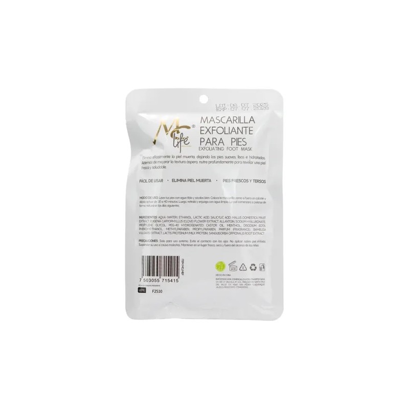 Gel Aloe Vera 5 Mascarillas Exfoliante Para Pies. Mc Life