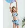 URMAGIC Girl's 3 Piece Bikini Swimsuits Printed Bathing Suit Adjustable