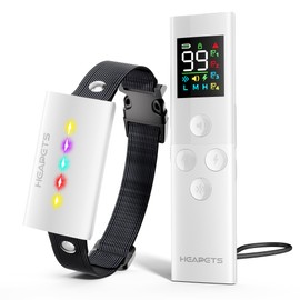 Dog Training Collar with Remote Control, 1600FT Electric Collars for Dogs 8-120 LBs, IP67 Waterproof Collar with Safe Static, Beep, Vibration, Rechargeable E-Collar for Small Medium Large Dogs, White