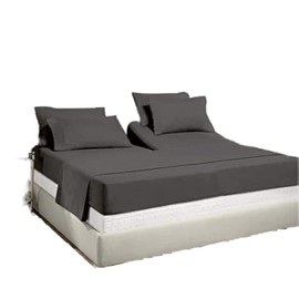 Top Split King Flex Head Sheet Set for Sleep Number Mattress Fits Deep Pocket Bed 1800 Thread Count Super Soft and Cool 4 Piece Set with Pillowcases 34-36" Split top (Beige)