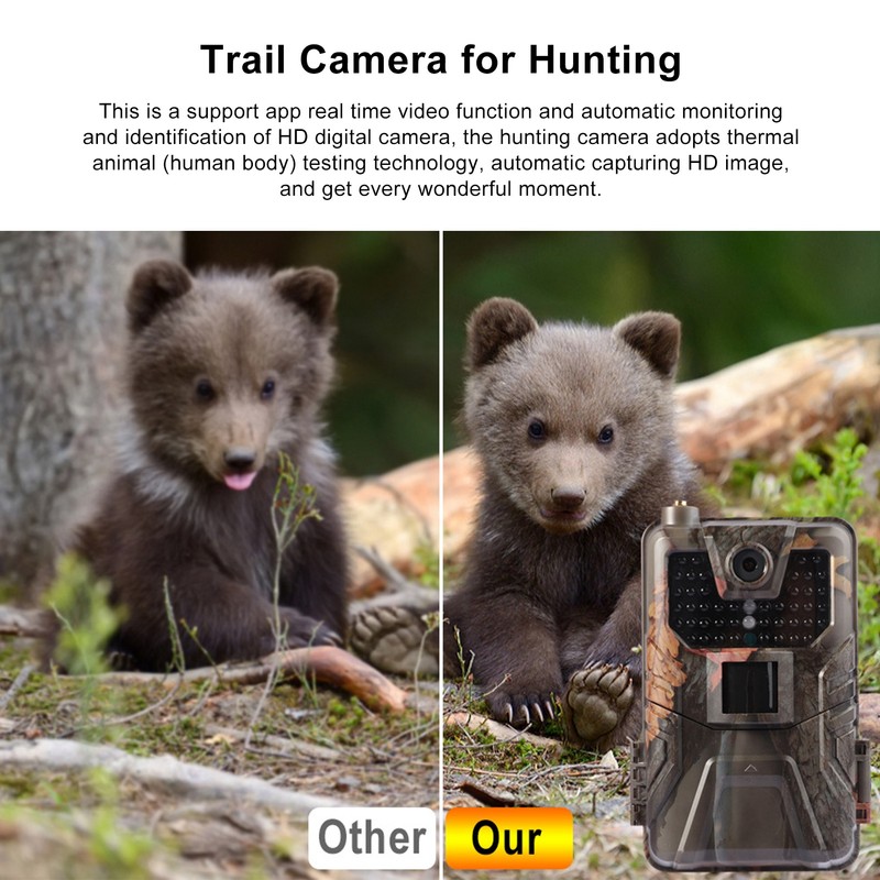 4K HD 30MP Outdoor Hunting Infrared Camera Waterproof 4G Trail