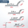 ZEZHIMI 8pc Adjustable C Pin Spanner Wrench Tool Set, Round