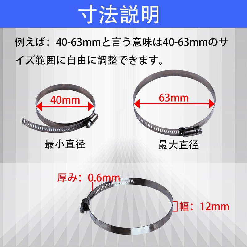 Hose Band, Hose Clamp, Strong Tightening Band, 304 Stainless Steel,