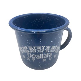 Ogallala Bay Rum | Durable Metal Shaving Mug | For Fresh Clean Shaves | Pairs Great with Shaving Soap | Great Gift for Men | Made in USA | Color Blue Speck