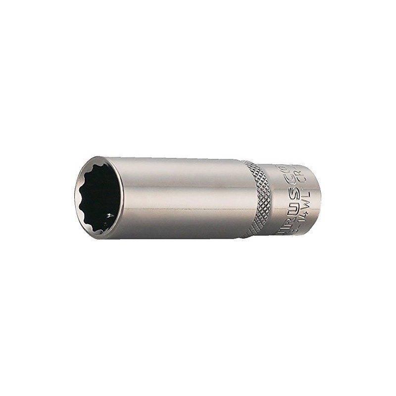 TRUSCO T3-12WL Deep Socket, 12 Square Type, Insertion Angle, 0.5