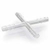 Eisco – 8mm Cross Tubing Connector, Polypropylene – 4-Way Barbed