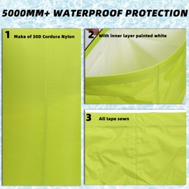 Desoto Waterproof Dry Bag - Roll Top Waterproof Backpack Sack Keeps Gear Dry, PU5000mm, for Kayaking,Boating, Hiking, Camping (Green, 35L)