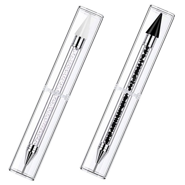 2 Pcs Rhinestone Picker Dotting Pen Nail Rhinestone Picker Dual-ended