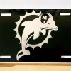 Unbranded Miami Dolphins Football Aluminum Laser Engraved Front License Car