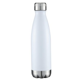 HASLE OUTFITTERS 17oz Stainless Steel Water Bottles, Vacuum Insulated Water Bottles Double Walled Powder Coated Reusable Metal Sports Water Bottles Keep Drinks Hot and Cold, White, 1Pack