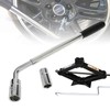 AutoBaBa Telescoping Lug Wrench + Scissor Jack with Handle, Wheel