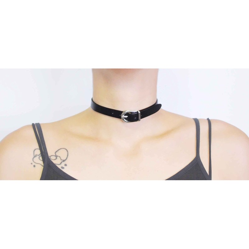 JAJABOON Genuine Leather Choker Black [M] Leather Accessory, Leather, No