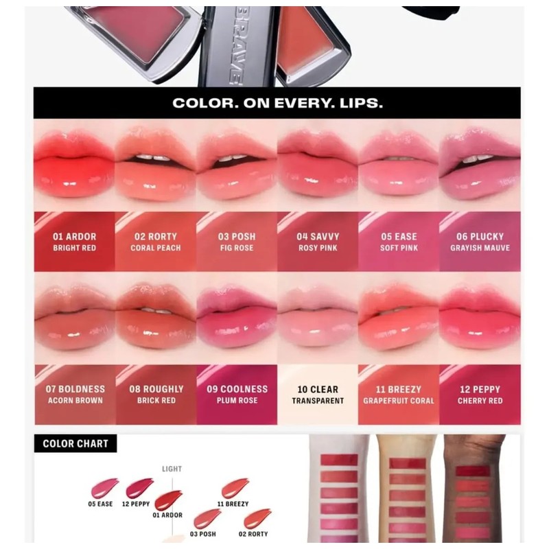 Braye - Bálsamo Labial Lipsleek 01 Ardor