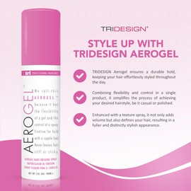 TRI Design Aerogel Hairspray - Strong Hold Hair Finishing Spray for Volumizing & Control, Flexible Styling for All Hair Types, Non-Sticky and Scented - For Women and Men - Travel Size Pack of 1 (3 Oz)