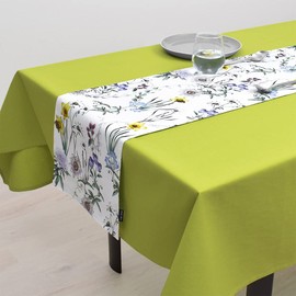 Style Decor W2600630 Table Runner/Table Center, 11.8 x 82.7 inches (30 x 210 cm), 100% Cotton, Reversible Type, Botanical Garden