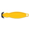 Klever Koncept Safety Cutter, 5.75" Plastic Handle, Yellow, 10/Pack