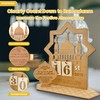 Ramadan Countdown Calendar, Wooden Eid Mubarak Calendar with 4 Sheets