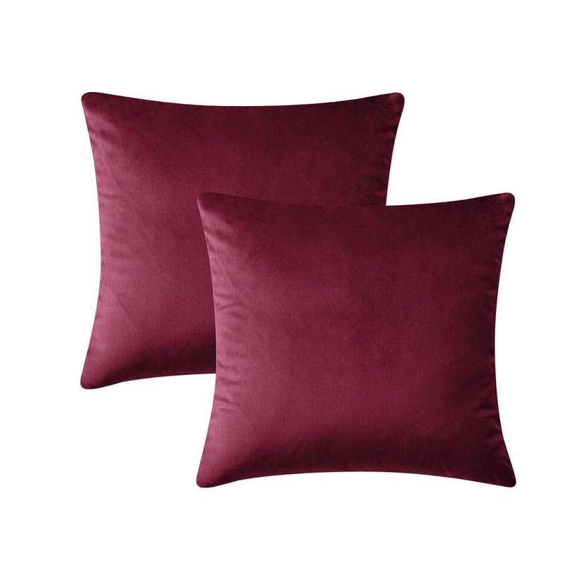 Seechoo Velvet Cushion Covers, Set of 2, 45cm x 45cm,