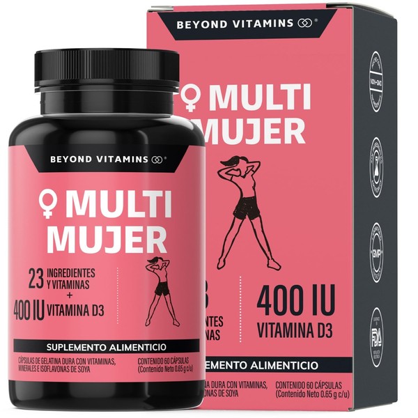 Multivitamnico para Mujer con 24 Ingredientes y Vitaminas Suplemento de