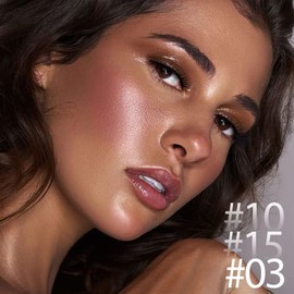 Juego de 3 barras de contorno neutro, kit de maquillaje profesional para toda la piel | FALOCUTUS - Bolígrafo bronceador color crema y iluminador, de 