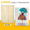 Falling in Art 2 Pack Unfinished Wooden Canvas Panels, 30x40