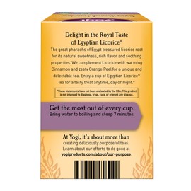 Yogi Tea, Egyptian Licorice, 16 Count, Packaging May Vary