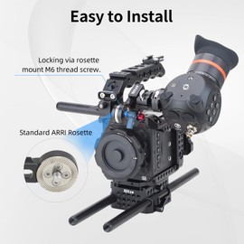 Nitze NATO Rail with ARRI Rosette, Quick Release NATO Rail Aluminium Alloy with Anti-Off Pin, NATO Rail Compatible with NATO Monitor Mount, EVF (3"/76 mm) - N49-NR3