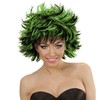 WIDMANN 04416 ? Two Tone Gesträhnte Wig, Short, Green