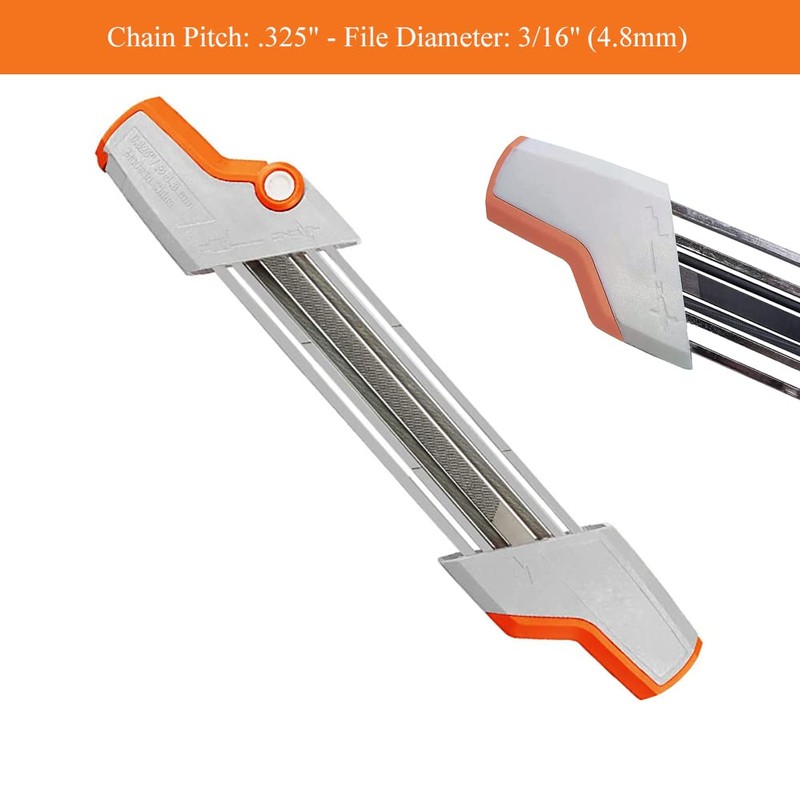 DarSeity 2 in 1 Chainsaw Sharpener for .325" Saw Chain,