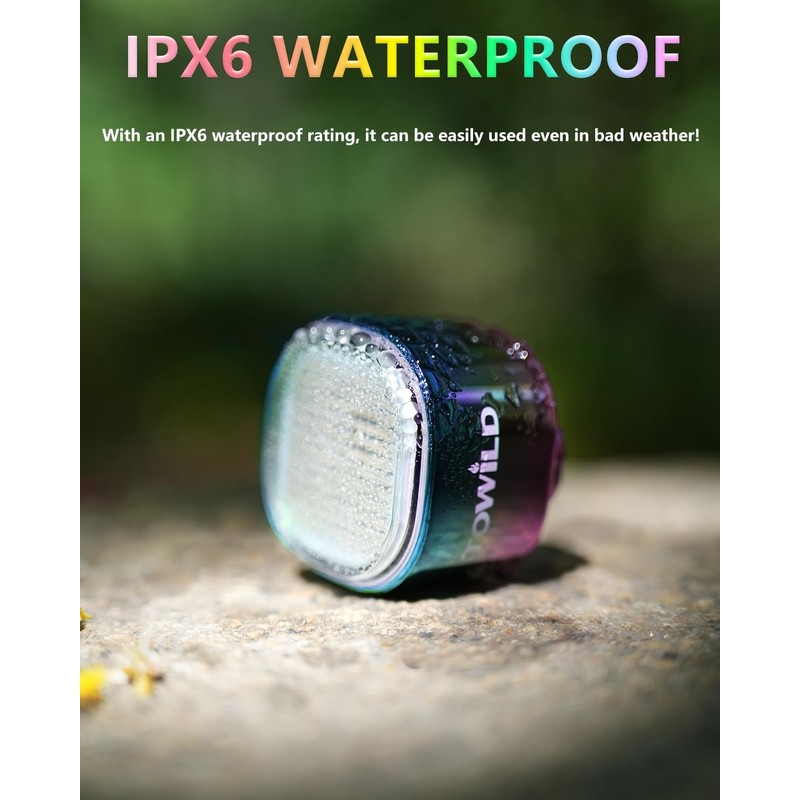 TOWILD TL08 Bike Rear Light with Expression DIY Function,Gradient Color