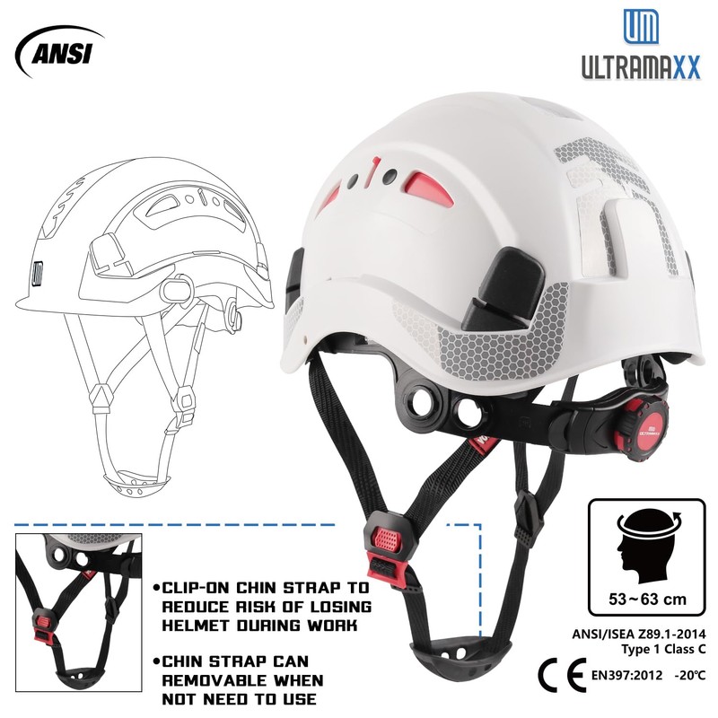 UM ULTRAMAXX Safety Helmet Hard Hat, ANSI Z89.1 Approved Lightweight