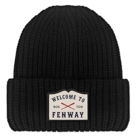 Chowdaheadz Welcome to Fenway Chunky Knit Winter Hat - Unisex Winter Hat Black