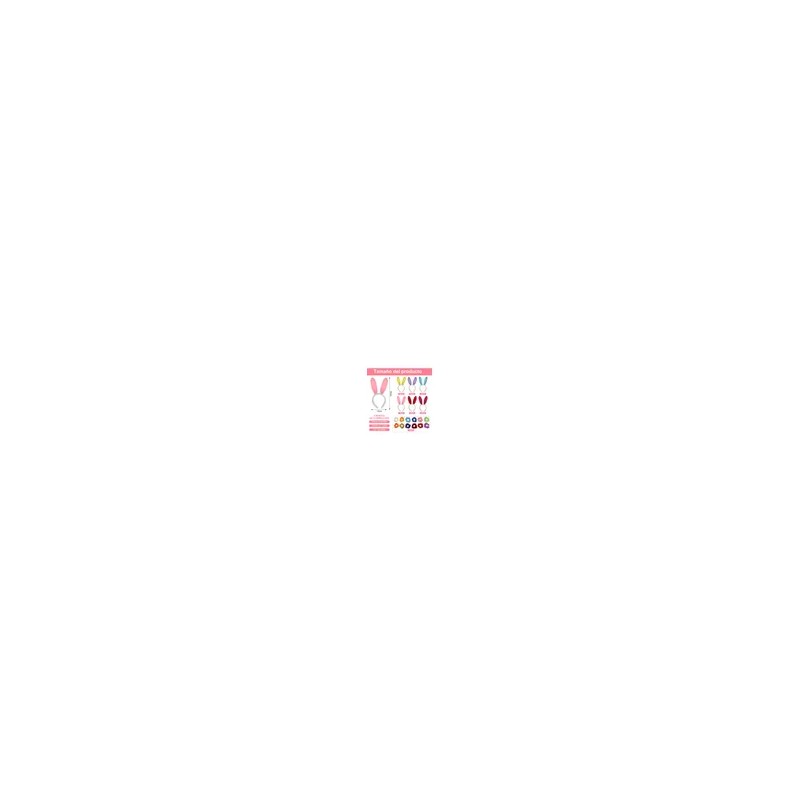 24 Pzas Diadema Orejas Peluche Conejo Led Luz