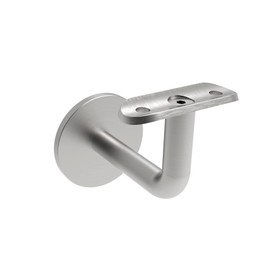 Sellon24® Stainless Steel Handrail Holder Wall Bracket for Stair Railing Stainless Steel Tube Round Tube 42.4 x 2.0 mm Wall Mounting Handrail Support Holder Handle M8 Wooden Handrail