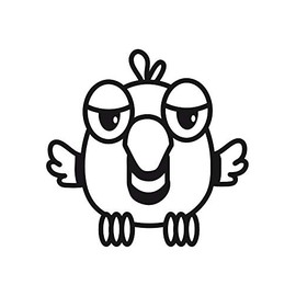 Magnet Funny Bird Birdie Cool Comic Car Magnetic Vinyl Bumper Sticker 5'' x 4''