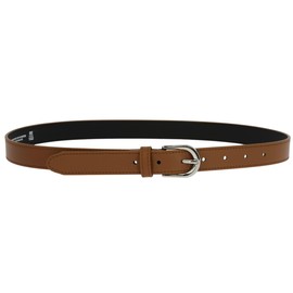 FASHIONGEN - Women genuine Italian leather belt LUNA, Made in France, Light Brown, 115 cm (45 in) / Waist size 43 to 44
